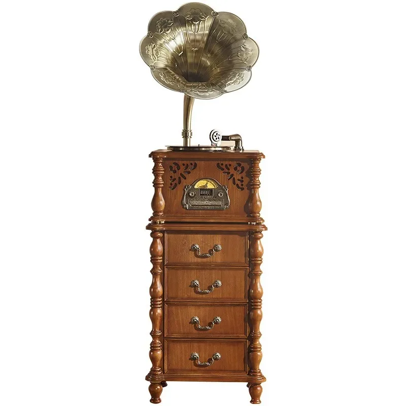 Phonograph living room European retro old-fashioned antique turntable player record player 
Phonograph living room European retro old-fashioned antique turntable player record player