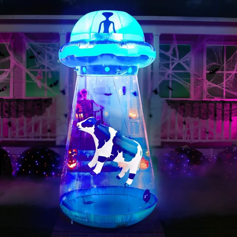Halloween Inflatable Outdoor Decoration, Inflatable UFO Halloween Decor with LEDs for Halloween Decorations Outside Party
Halloween Inflatable Outdoor Decoration, Inflatable UFO Halloween Decor with LEDs for Halloween Decorations Outside Party