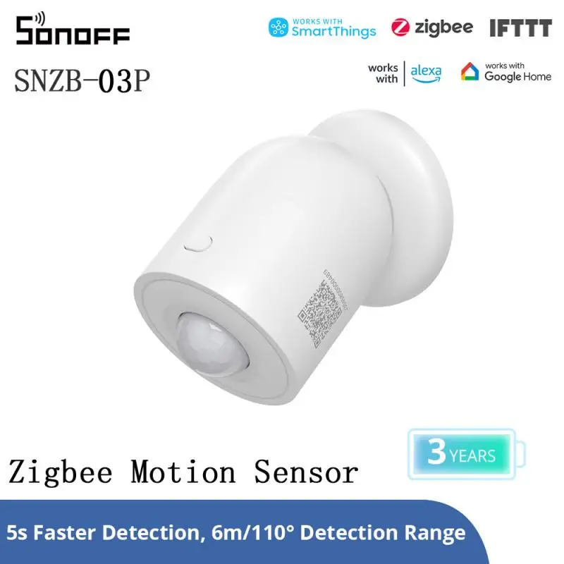 Датчик детектора движения SONOFF SNZB-03P ZigBee, 110 °, интеллектуальная безопасность дома, работает с ZBBridge-P/ ZB Dongle-P/i хозяйством/NSPanel Pro
Датчик детектора движения SONOFF SNZB-03P ZigBee, 110 °, интеллектуальная безопасность дома, работает с ZBBridge-P/ ZB Dongle-P/i хозяйством/NSPanel Pro