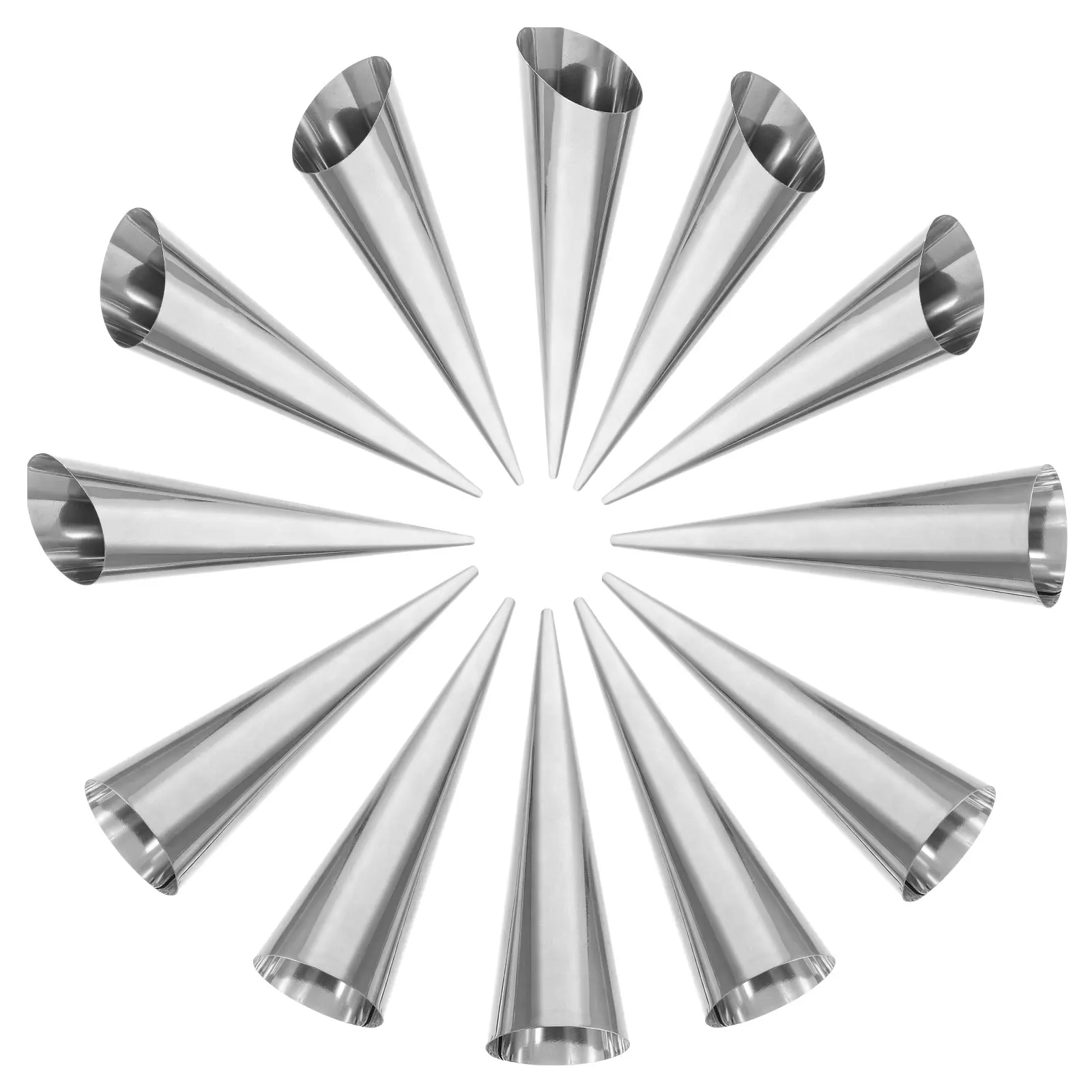 12 Pcs Croissant Mold Bread Baking Stainless Steel Reusable Easy Clean Pastry Horns Forms Cone Shaped Tools Kitchen Supplies
12 Pcs Croissant Mold Bread Baking Stainless Steel Reusable Easy Clean Pastry Horns Forms Cone Shaped Tools Kitchen Supplies