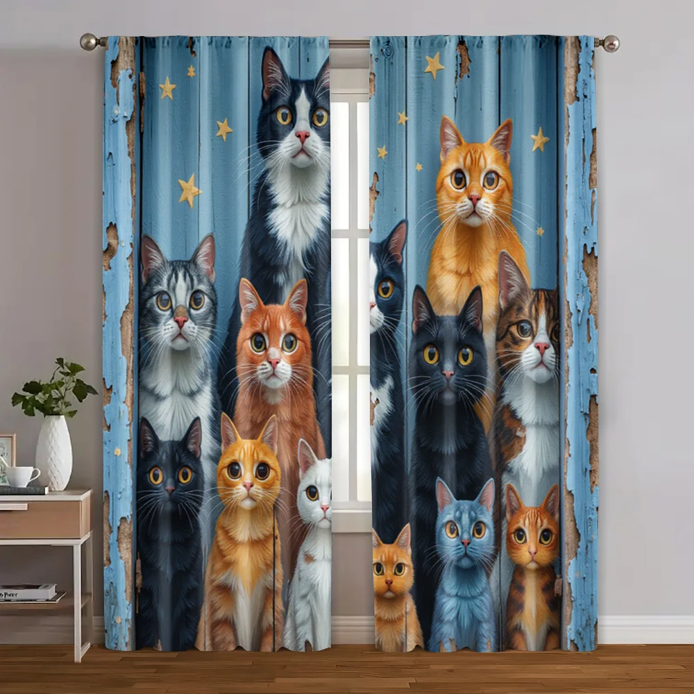 2pcs, Curtains&Drapes 2D print Whimsical Cat Machine Washable Polyester (without rod) Decorations Clearance Ldeal for Bedroom,
2pcs, Curtains&Drapes 2D print Whimsical Cat Machine Washable Polyester (without rod) Decorations Clearance Ldeal for Bedroom,