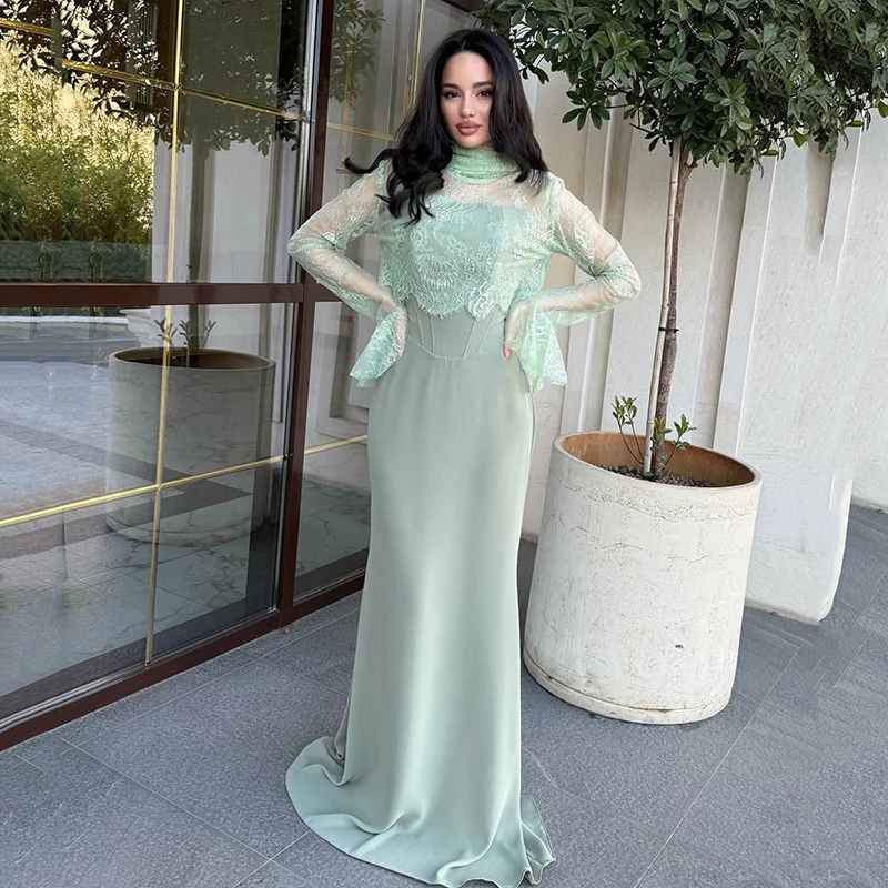 Thinyfull Saudi Arabia Mermaid Prom Evening Dresses Long Sleeve Lace Maxi Party Dress 2 Pieces Cocktail Prom Gowns Customized
Thinyfull Saudi Arabia Mermaid Prom Evening Dresses Long Sleeve Lace Maxi Party Dress 2 Pieces Cocktail Prom Gowns Customized