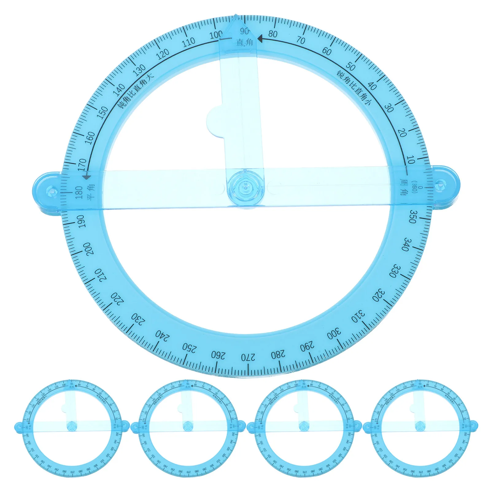 5Pcs Degree Protractor Circular Swing Arm Protractor for Classroom Office Workshop Drafting Measuring Tool
5Pcs Degree Protractor Circular Swing Arm Protractor for Classroom Office Workshop Drafting Measuring Tool