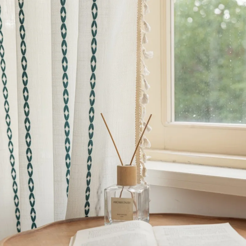 Embroidered striped pierced curtain small fresh semi-shading kitchen bedroom decorative partition curtain
Embroidered striped pierced curtain small fresh semi-shading kitchen bedroom decorative partition curtain