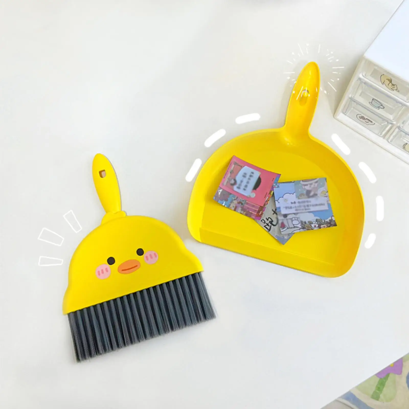 Mini Broom and Dustpan Set, Creative Fun Toy, Mini Cartoon Duck Broom Dustpan Suit, Broom Cleaning Brush Kit for Indoor Outdoor
Mini Broom and Dustpan Set, Creative Fun Toy, Mini Cartoon Duck Broom Dustpan Suit, Broom Cleaning Brush Kit for Indoor Outdoor