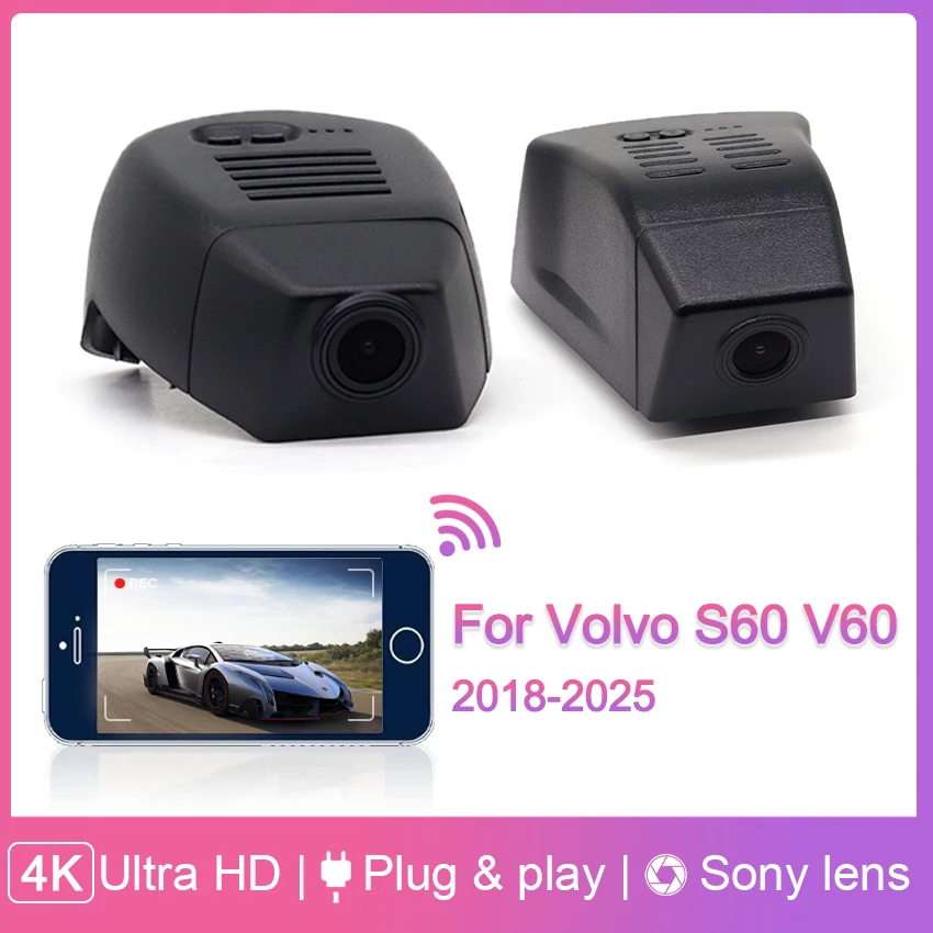 For Volvo S60 V60 2018-2025 Front and Rear plug and play Dash Cam for Car Camera Recorder Dashcam WIFI Car Dvr Recording Devices
For Volvo S60 V60 2018-2025 Front and Rear plug and play Dash Cam for Car Camera Recorder Dashcam WIFI Car Dvr Recording Devices