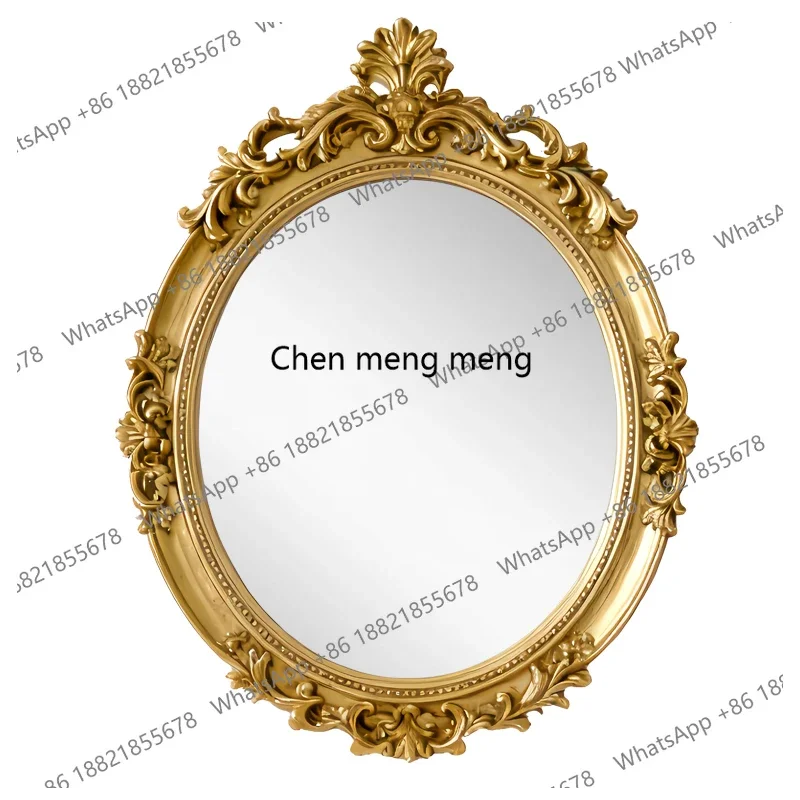 Court style decorative mirror oval carved smart bathroom mirror French retro wall-mounted makeup mirror
Court style decorative mirror oval carved smart bathroom mirror French retro wall-mounted makeup mirror