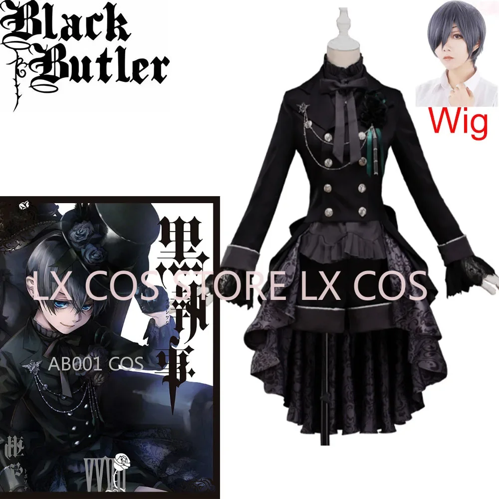 Anime Black Deacon Black Butler Ciel Phantomhive Cosplay Clothing Costume Black Men Daily Suit Clothing Male Suit
Anime Black Deacon Black Butler Ciel Phantomhive Cosplay Clothing Costume Black Men Daily Suit Clothing Male Suit