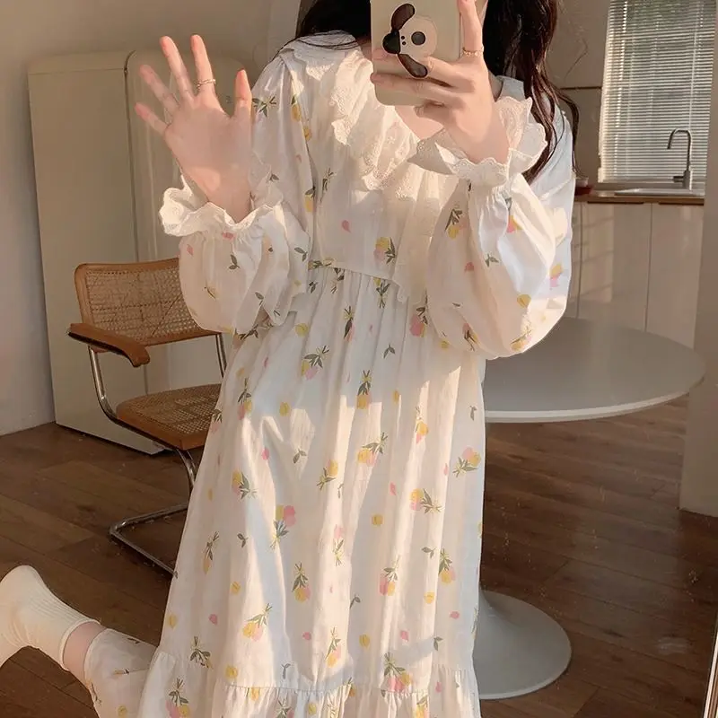 Pajamas for Women's Spring Autumn Princess Style Lace Mid-length Nightgown Home Clothes Robe Cute Satin New Sleepwear Woman Hot
Pajamas for Women's Spring Autumn Princess Style Lace Mid-length Nightgown Home Clothes Robe Cute Satin New Sleepwear Woman Hot