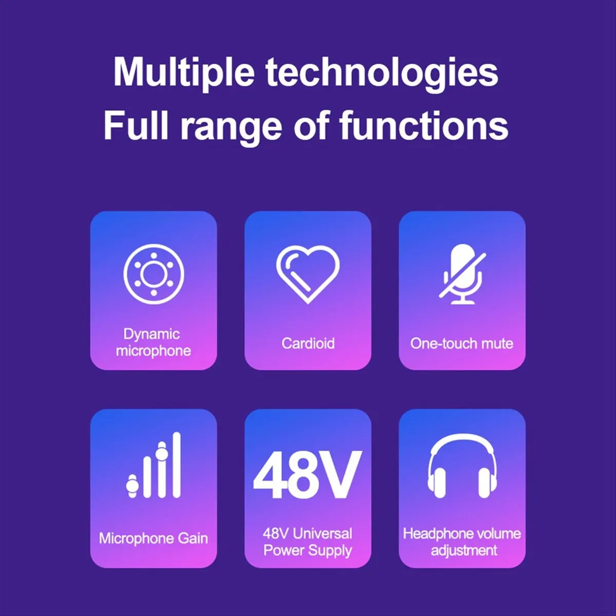 Dual Mode XLR/USB Dynamic Microphone with Headphone Jack/RGB/Arm Stand for Podcasting Recording Gaming Live Streaming
Dual Mode XLR/USB Dynamic Microphone with Headphone Jack/RGB/Arm Stand for Podcasting Recording Gaming Live Streaming