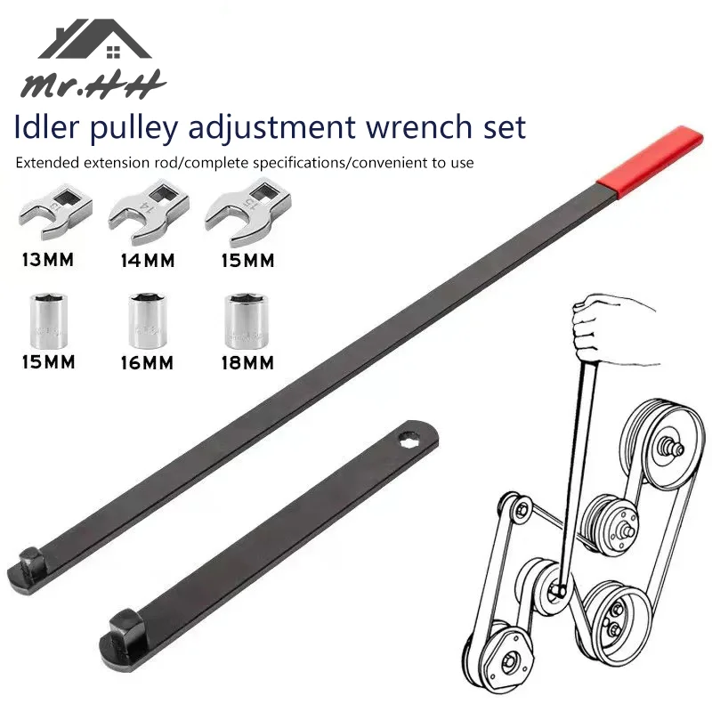 8PCS Universal Drive Serpentine Belt Adjustment Tightening Wrench Tool Adjustable Auto Repair Tool Sleeve Sturdy Repair Parts
8PCS Universal Drive Serpentine Belt Adjustment Tightening Wrench Tool Adjustable Auto Repair Tool Sleeve Sturdy Repair Parts