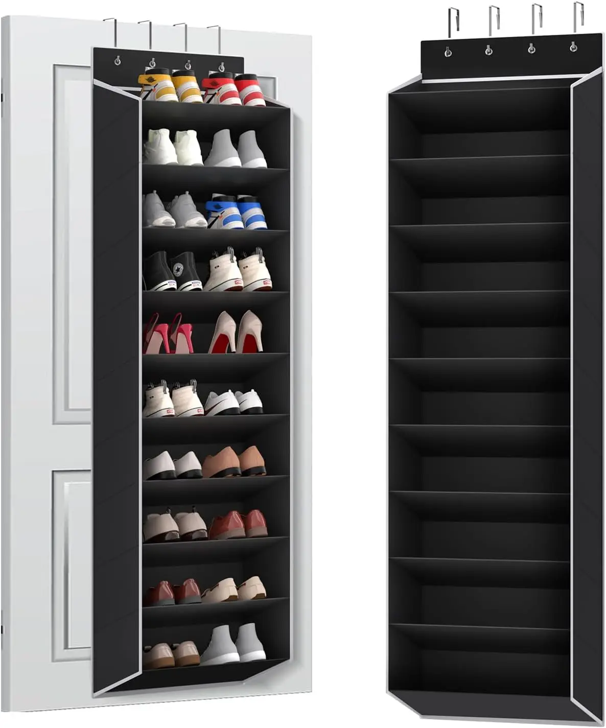 10 Tier Over the Door Shoe Organizer with Deep Pockets, Holds 20 Pairs of Sneakers and Boots for Closet Dorm
10 Tier Over the Door Shoe Organizer with Deep Pockets, Holds 20 Pairs of Sneakers and Boots for Closet Dorm