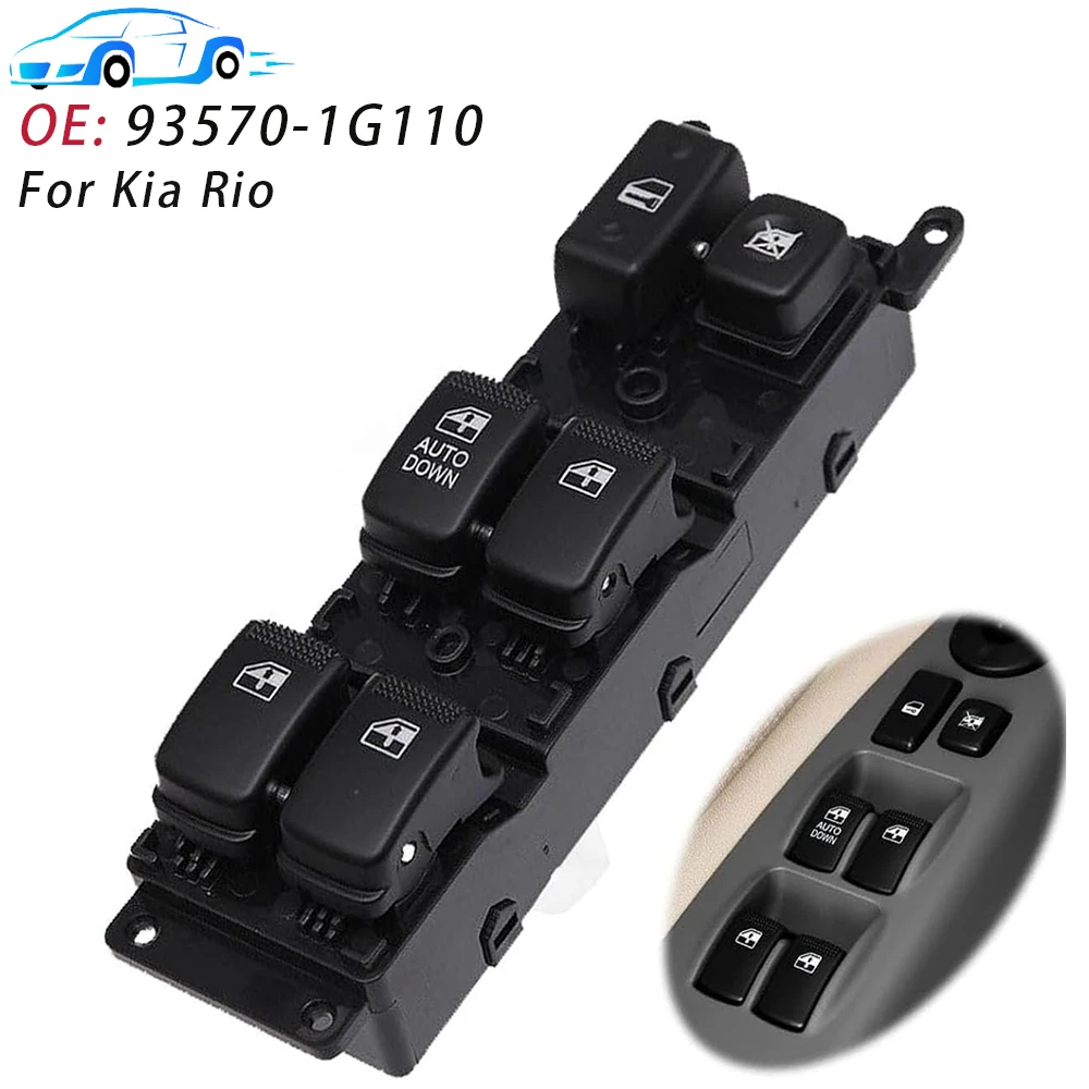 Front Left Power Master Window Control Switch for Kia Rio 2006 2007 2008 2009 2010 Car Accessories 93570-1G110 935701G110
Front Left Power Master Window Control Switch for Kia Rio 2006 2007 2008 2009 2010 Car Accessories 93570-1G110 935701G110