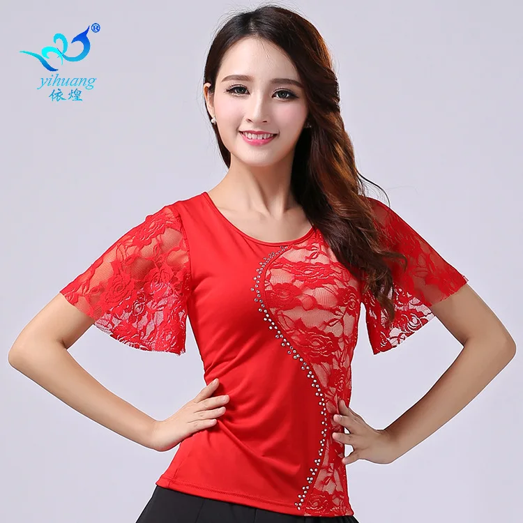 1pcs/lot woman fashion modern dance top lady patchwork lace performance short sleeve top
1pcs/lot woman fashion modern dance top lady patchwork lace performance short sleeve top