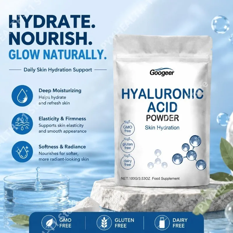 Googeer Hyaluronic Acid Powder for Men & Women, Daily Skin Hydration Beauty Support Elasticity Firmness Beauty Powder 100g
Googeer Hyaluronic Acid Powder for Men & Women, Daily Skin Hydration Beauty Support Elasticity Firmness Beauty Powder 100g