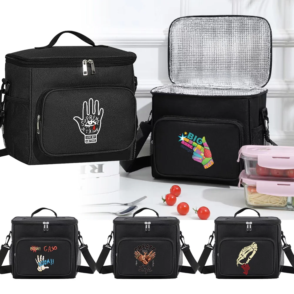 Insulated Lunch Bags Thermal Cooler Box Organizer Handbag for Student Waterproof Portable Camping Storage Boxes Hand Pattern
Insulated Lunch Bags Thermal Cooler Box Organizer Handbag for Student Waterproof Portable Camping Storage Boxes Hand Pattern