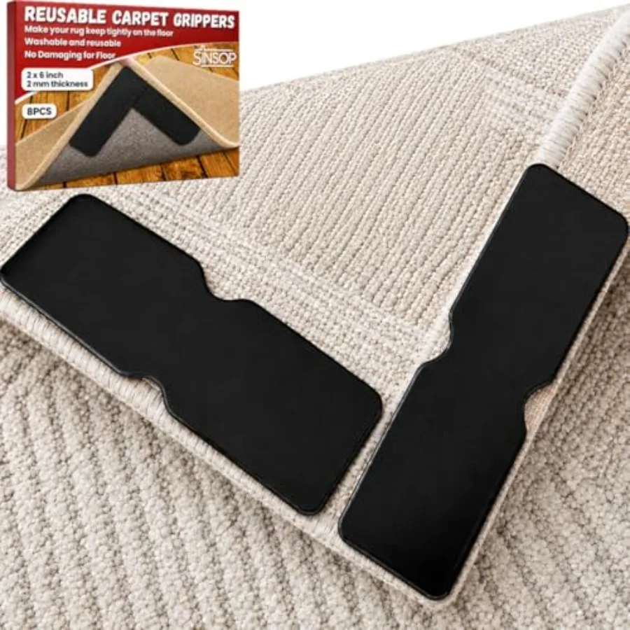 Reusable Carpet Grippers, Non Slip Rug Pads Grippers for Hardwood Floors and Tiles, Washable, Strong Adhesive Grippers for Area
Reusable Carpet Grippers, Non Slip Rug Pads Grippers for Hardwood Floors and Tiles, Washable, Strong Adhesive Grippers for Area