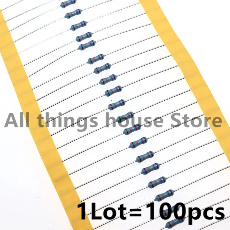 100PCS Metal Film Resistor 1/4W 1% 100R 220R 1R 1.5R 2.2R 4.7R 10R 22R 47R 100R 100 220 2R2 4R7 91R 0R 3R Ohm Resistance 0R~910R
100PCS Metal Film Resistor 1/4W 1% 100R 220R 1R 1.5R 2.2R 4.7R 10R 22R 47R 100R 100 220 2R2 4R7 91R 0R 3R Ohm Resistance 0R~910R