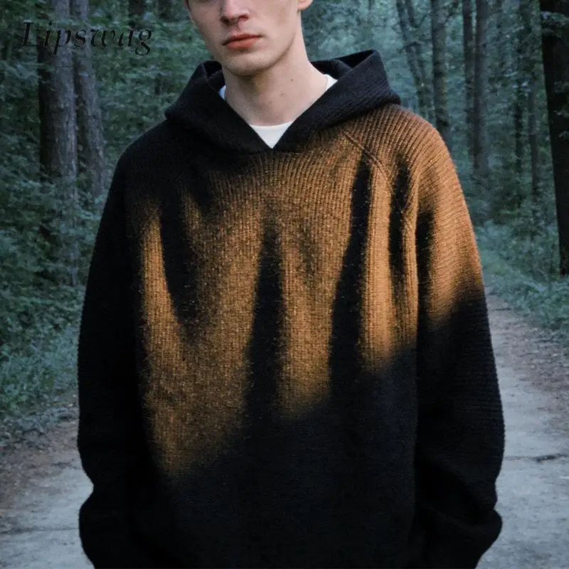 Stylish Mens Solid Color Sweater Hoodies Fall Winter Daily Casual Long Sleeve Knitting Hooded Jumpers Men Vintage Knitted Hoodie
Stylish Mens Solid Color Sweater Hoodies Fall Winter Daily Casual Long Sleeve Knitting Hooded Jumpers Men Vintage Knitted Hoodie