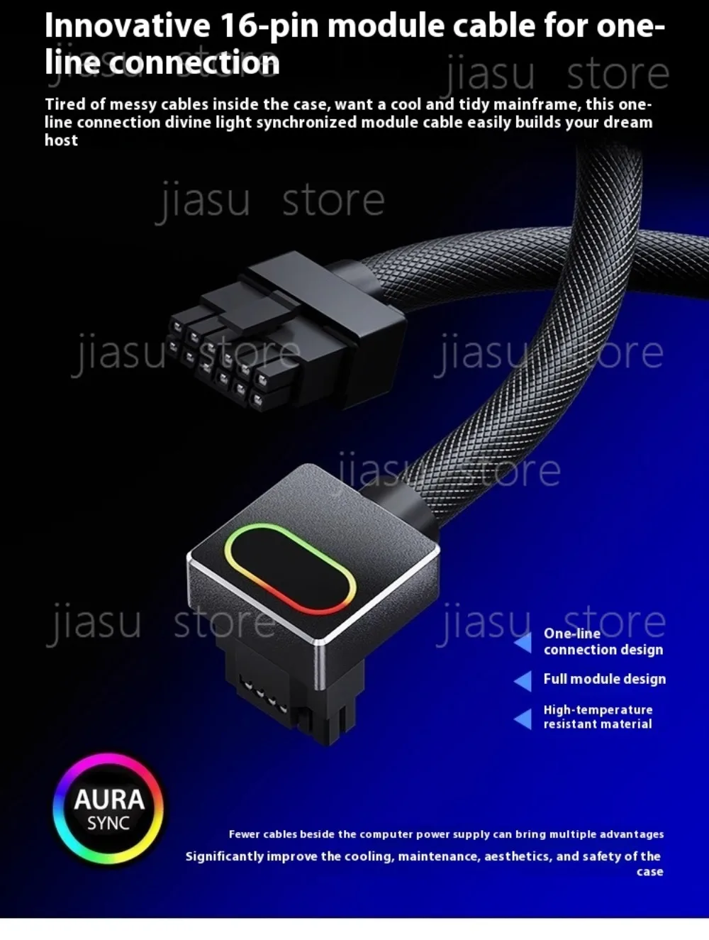 90° ARGB GPU Modular Cable, 12+4Pin 12VHPWR Power Cable (Not for 5090)
90° ARGB GPU Modular Cable, 12+4Pin 12VHPWR Power Cable (Not for 5090)