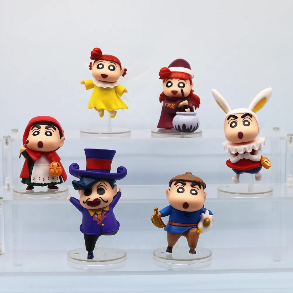 6pcs/set Anime Crayon Shin-chan Fairy Tale Series Kawaii Action Figure PVC Model Toys Car Desktop Ornaments Gifts
6pcs/set Anime Crayon Shin-chan Fairy Tale Series Kawaii Action Figure PVC Model Toys Car Desktop Ornaments Gifts