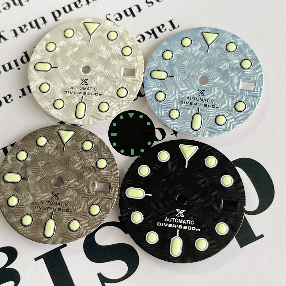 28.5mm dial green illuminated single calendar watch accessory, suitable for men's nh dail 35/36 movements, case improvement
28.5mm dial green illuminated single calendar watch accessory, suitable for men's nh dail 35/36 movements, case improvement