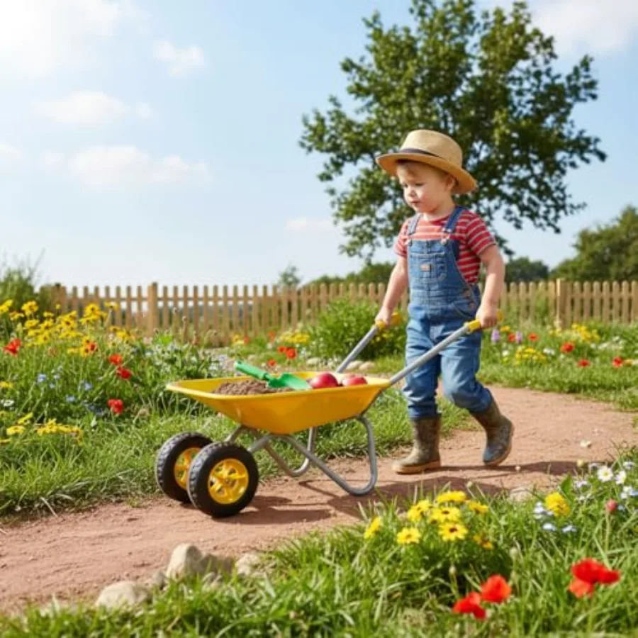 Gardening Tool Set WheelbarrowToddler Metal Wheelbarrow Birthday Gift for Outdoor Toys Sowing Digging Sand Sweeping Leaves Shov
Gardening Tool Set WheelbarrowToddler Metal Wheelbarrow Birthday Gift for Outdoor Toys Sowing Digging Sand Sweeping Leaves Shov