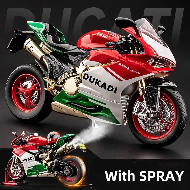Модель мотоцикла 1:9 1199 Panigale из литого сплава со звуком и светом, коллекционная внедорожная модель с функцией распыления
Модель мотоцикла 1:9 1199 Panigale из литого сплава со звуком и светом, коллекционная внедорожная модель с функцией распыления