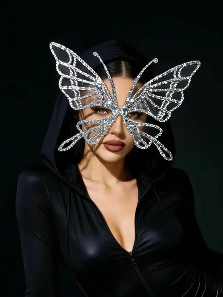 Shiny Party Rhinestone Butterfly Mask Christmas Nightclub DJ Singer Crystal Decoration Stage Accessories Performance Adornment
Shiny Party Rhinestone Butterfly Mask Christmas Nightclub DJ Singer Crystal Decoration Stage Accessories Performance Adornment