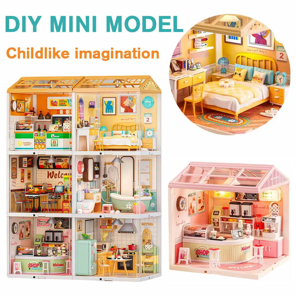 DIY Fairy Tale Cottage House Miniature Model 3D Puzzle Home Ornament Creative Decoration Crafts, Handmade Gift for Adults & Kids
DIY Fairy Tale Cottage House Miniature Model 3D Puzzle Home Ornament Creative Decoration Crafts, Handmade Gift for Adults & Kids
