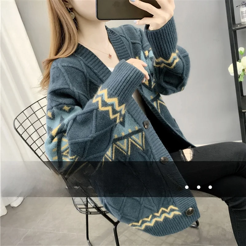 Spring Autumn 2025 New Women's Knitted Outerwear Loose Fashionable Top Twist Knit Open Cardigan Ladies Sweater Long Sleeve V-...
Spring Autumn 2025 New Women's Knitted Outerwear Loose Fashionable Top Twist Knit Open Cardigan Ladies Sweater Long Sleeve V-...