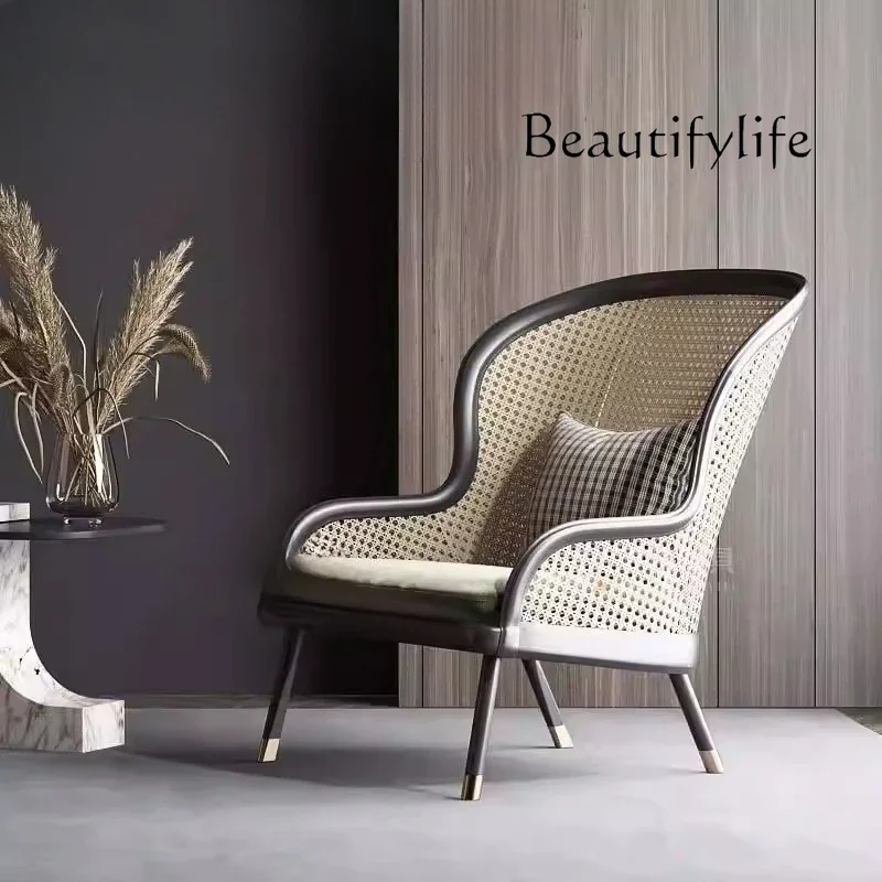 Nordic solid wood rattan single sofa chair hotel model room club designer leisure chair
Nordic solid wood rattan single sofa chair hotel model room club designer leisure chair
