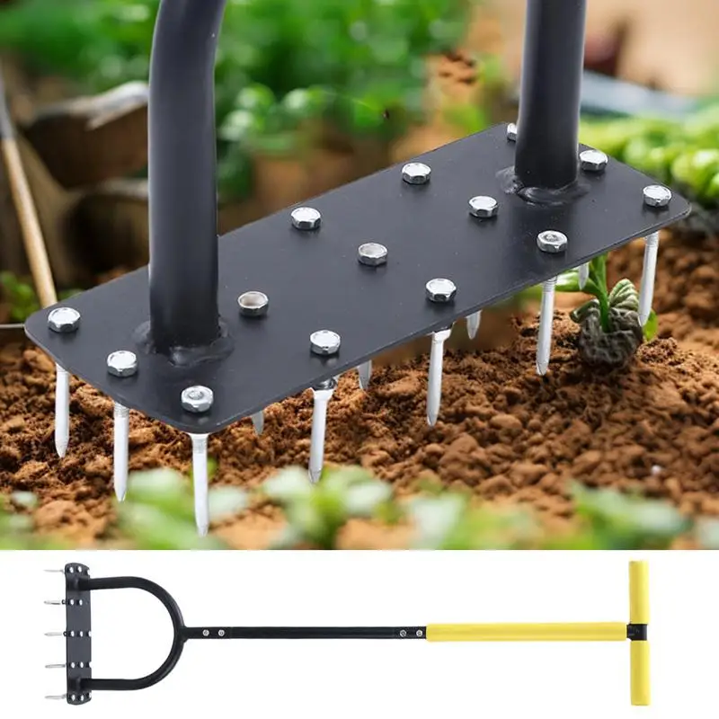 Aerator Lawn Tool Lawn Aerator Spikes Aerating Tool Ergonomic T-Handle Garden Scarifier With Wide Foot Plate For Landscaping
Aerator Lawn Tool Lawn Aerator Spikes Aerating Tool Ergonomic T-Handle Garden Scarifier With Wide Foot Plate For Landscaping