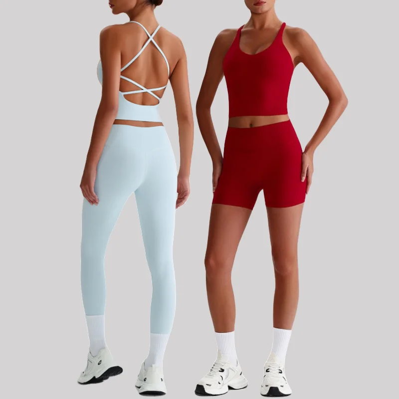 Women's Seamless Yoga Set Summer Sports Bra Vest Breathable Quick-Dry Workout Clothes Gym Running Fitness Suit Yoga Outfit
Women's Seamless Yoga Set Summer Sports Bra Vest Breathable Quick-Dry Workout Clothes Gym Running Fitness Suit Yoga Outfit