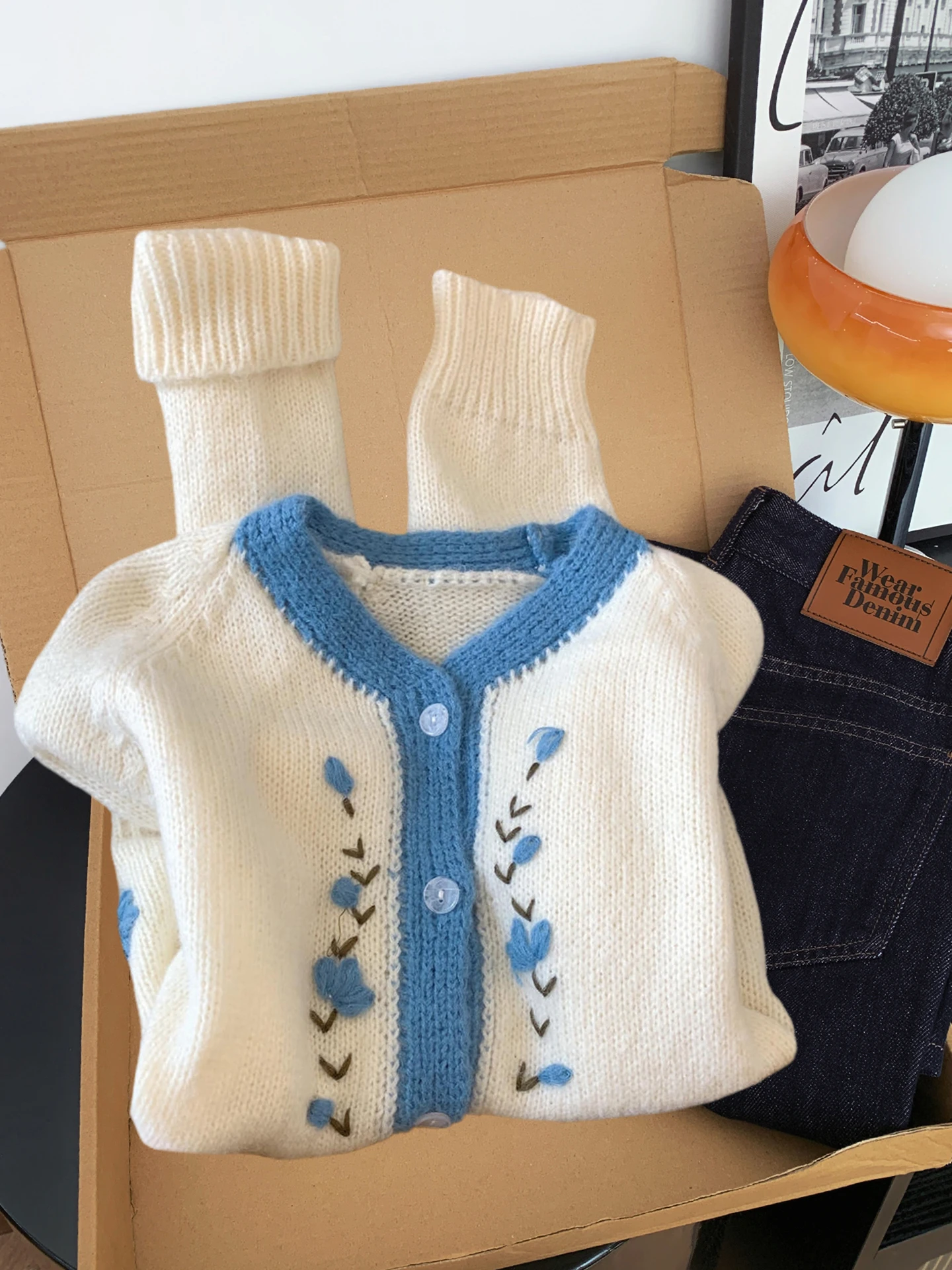 Корейский высококачественный вязаный свитер с цветочной вышивкой, пальто, женский осенне-зимний свободный вязаный кардиган, топ, милый персональный
Корейский высококачественный вязаный свитер с цветочной вышивкой, пальто, женский осенне-зимний свободный вязаный кардиган, топ, милый персональный