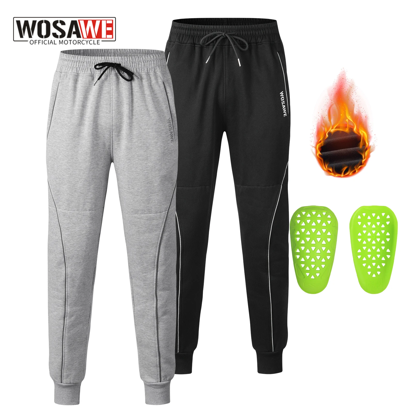 WOSAWE Warm Bicycle Pants Men Fleece Winter Cycling Pants Stretch Casual Sports Bike Sweatpants with Removable Knee Pads
WOSAWE Warm Bicycle Pants Men Fleece Winter Cycling Pants Stretch Casual Sports Bike Sweatpants with Removable Knee Pads