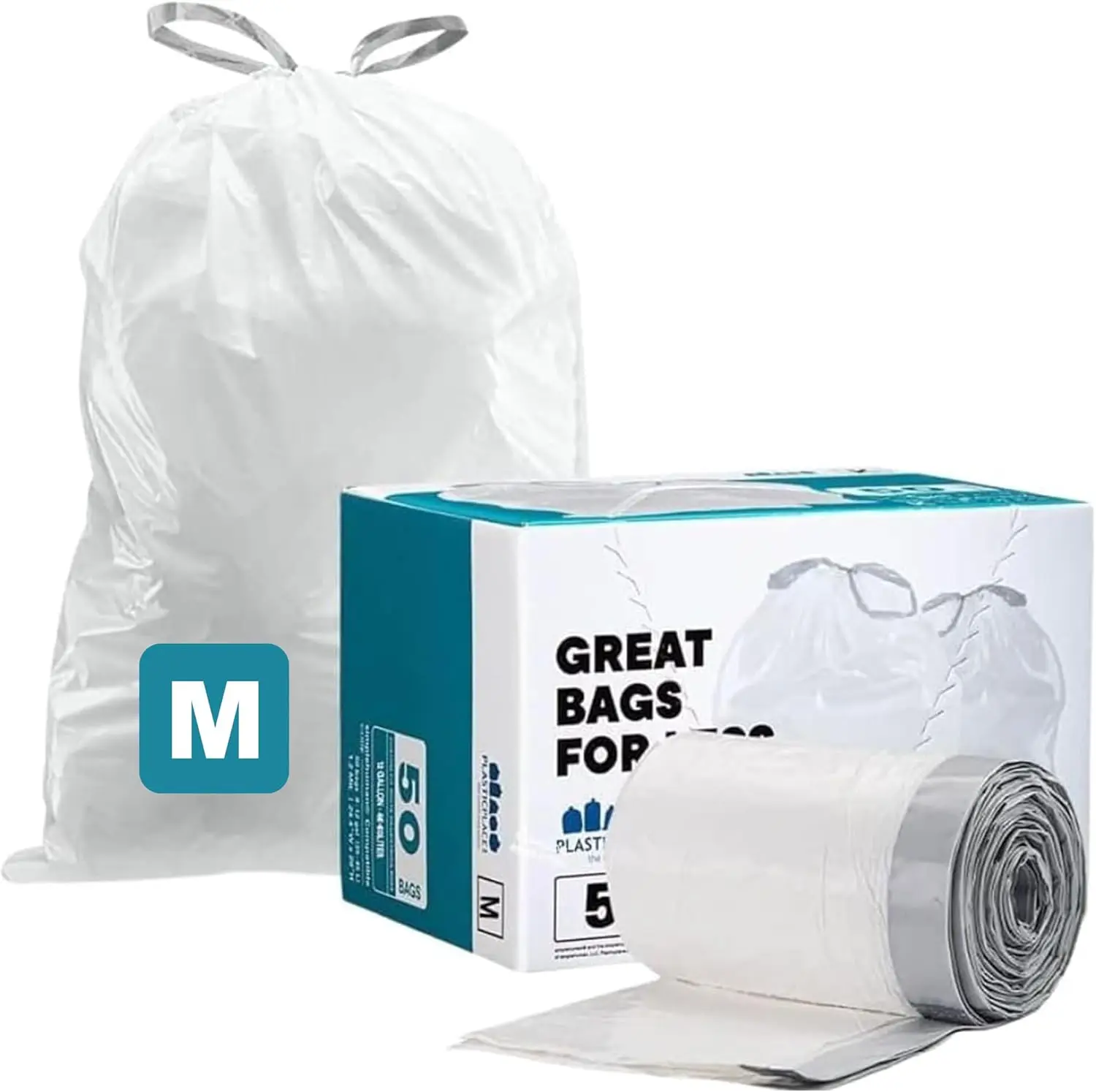 Мешки для мусора Custom Fit для simplehuman Code M, 50 штук, белые, с завязками, 12 галлонов/45 литров, 21x30,5 дюймов.
Мешки для мусора Custom Fit для simplehuman Code M, 50 штук, белые, с завязками, 12 галлонов/45 литров, 21x30,5 дюймов.