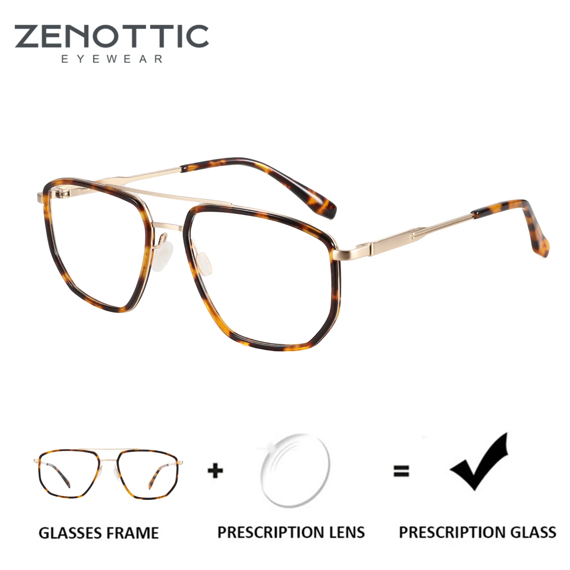 ZENOTTIC 2024 Classics Prescription Glasses Double Bridge Pilot Eyewear Myopia/Hyperopia/Progressive Optical Eyeglasses
ZENOTTIC 2024 Classics Prescription Glasses Double Bridge Pilot Eyewear Myopia/Hyperopia/Progressive Optical Eyeglasses