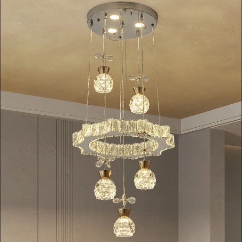 Modern Pendant Lamp Luxury Crystal Chandelier Restaurant Living Room Creative Personality LED Art Decoration Lighting Luminaires
Modern Pendant Lamp Luxury Crystal Chandelier Restaurant Living Room Creative Personality LED Art Decoration Lighting Luminaires