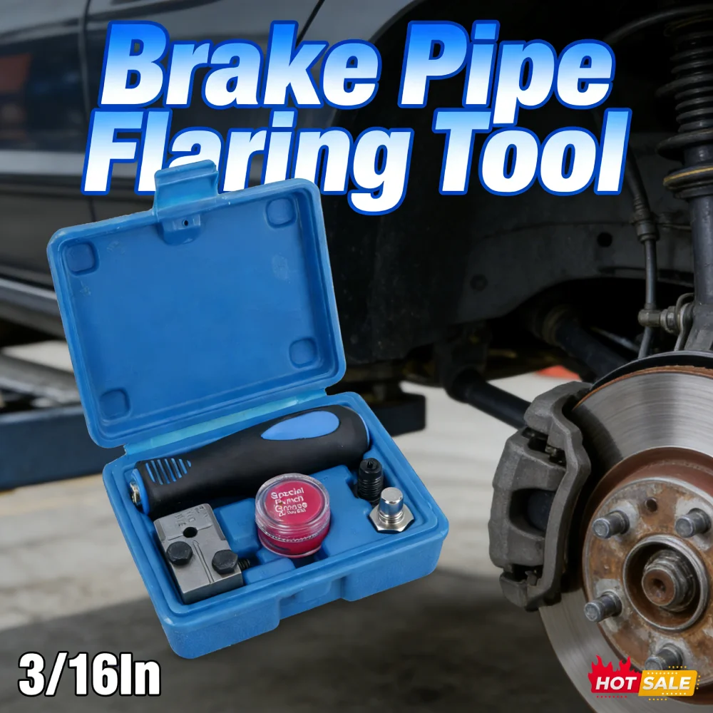 3/16 Inch Brake Pipe Flaring Tool Kit Professional Brake Line Repair Tool for Automotive Motorcycle Truck Use
3/16 Inch Brake Pipe Flaring Tool Kit Professional Brake Line Repair Tool for Automotive Motorcycle Truck Use