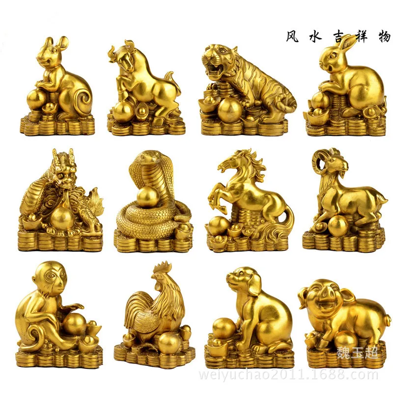 Pure Copper Chinese Zodiac Rat Ox Tiger Rabbit Dragon Snake Horse Sheep Monkey Rooster Dog Pig Home Feng Shui Ornaments
Pure Copper Chinese Zodiac Rat Ox Tiger Rabbit Dragon Snake Horse Sheep Monkey Rooster Dog Pig Home Feng Shui Ornaments