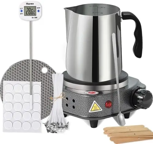BBAXI Candle Making Kit with Hot Plate & Wax Melter – Beginner-Friendly Set with Thermometer & Wick
BBAXI Candle Making Kit with Hot Plate & Wax Melter – Beginner-Friendly Set with Thermometer & Wick