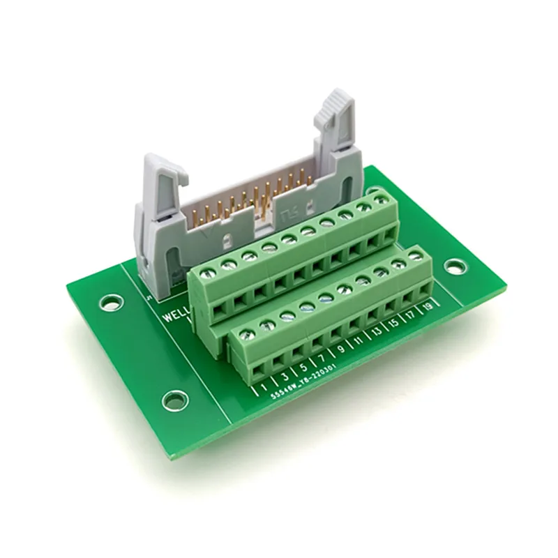 IDC20 2x10Pins 0,1" Коммутационная плата с разъемом «папа», клеммная колодка, разъем.
IDC20 2x10Pins 0,1" Коммутационная плата с разъемом «папа», клеммная колодка, разъем.