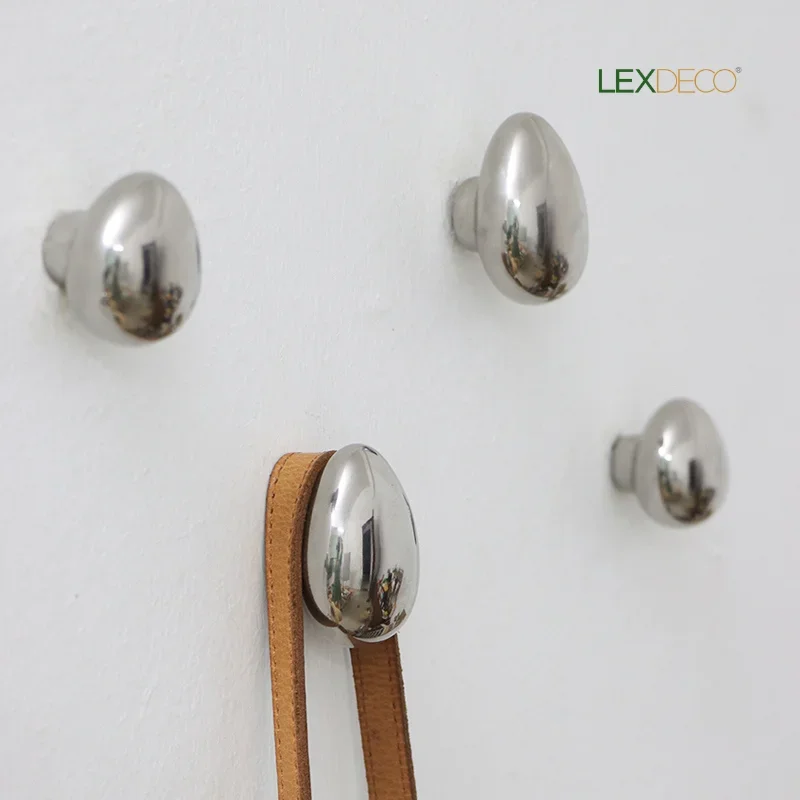 2 Piece Set of LEXDECO Silver Teardrop Ceramic Hooks with Electroplated Finish and Irregular Natural Design for Kitchen Bathroom
2 Piece Set of LEXDECO Silver Teardrop Ceramic Hooks with Electroplated Finish and Irregular Natural Design for Kitchen Bathroom