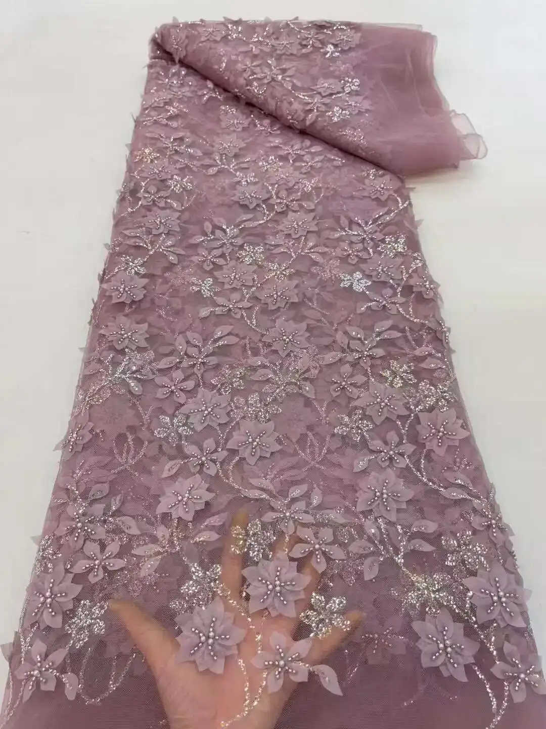 Blue African Sequins Lace Fabric for Wedding Dress, Nigerian and French Tulle, Embroidery Beaded, High Quality, 2025
Blue African Sequins Lace Fabric for Wedding Dress, Nigerian and French Tulle, Embroidery Beaded, High Quality, 2025