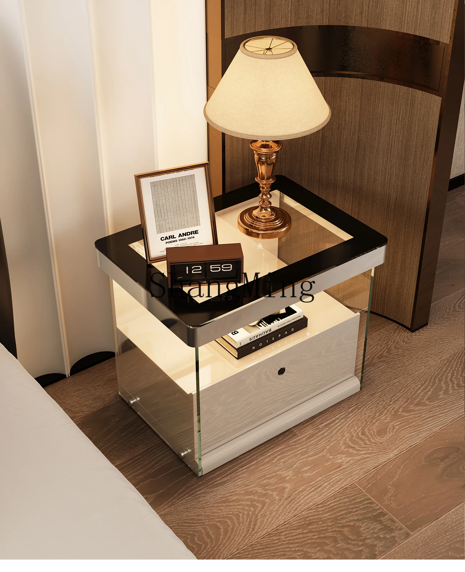CL light luxury bedside table safe multi-functional bedside lock modern high-end bedroom creative storage cabinet
CL light luxury bedside table safe multi-functional bedside lock modern high-end bedroom creative storage cabinet