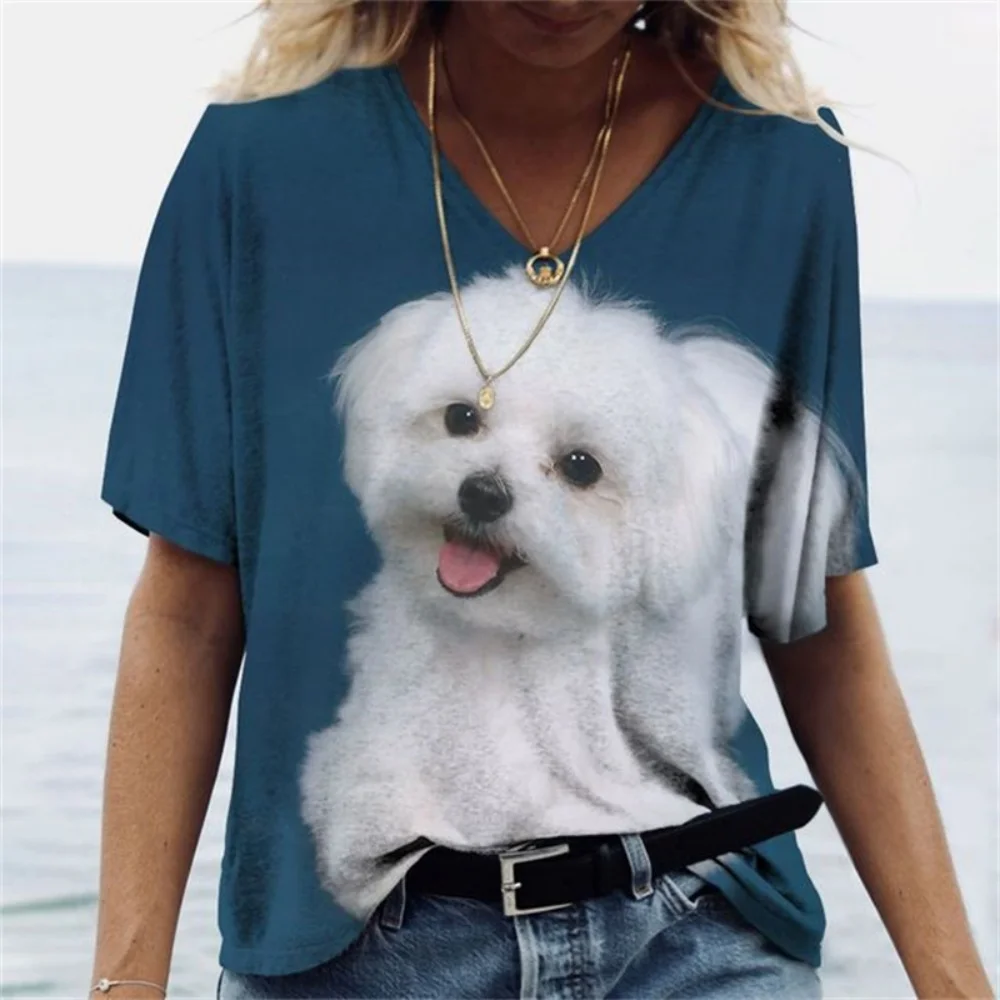 Fashion Women's T-Shirt Cat Printed Casual V-Neck Short Sleeve Blouses Summer Trend Harajuku Pullover Loose Tops Women Clothing
Fashion Women's T-Shirt Cat Printed Casual V-Neck Short Sleeve Blouses Summer Trend Harajuku Pullover Loose Tops Women Clothing