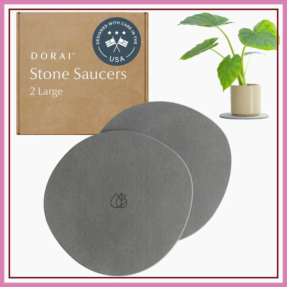 11.8" Diatomite Plant Pot Saucer Set for Indoor Plants, Water-Absorbing Trays for Shelves & Floors, Pack of 2 Large
11.8" Diatomite Plant Pot Saucer Set for Indoor Plants, Water-Absorbing Trays for Shelves & Floors, Pack of 2 Large