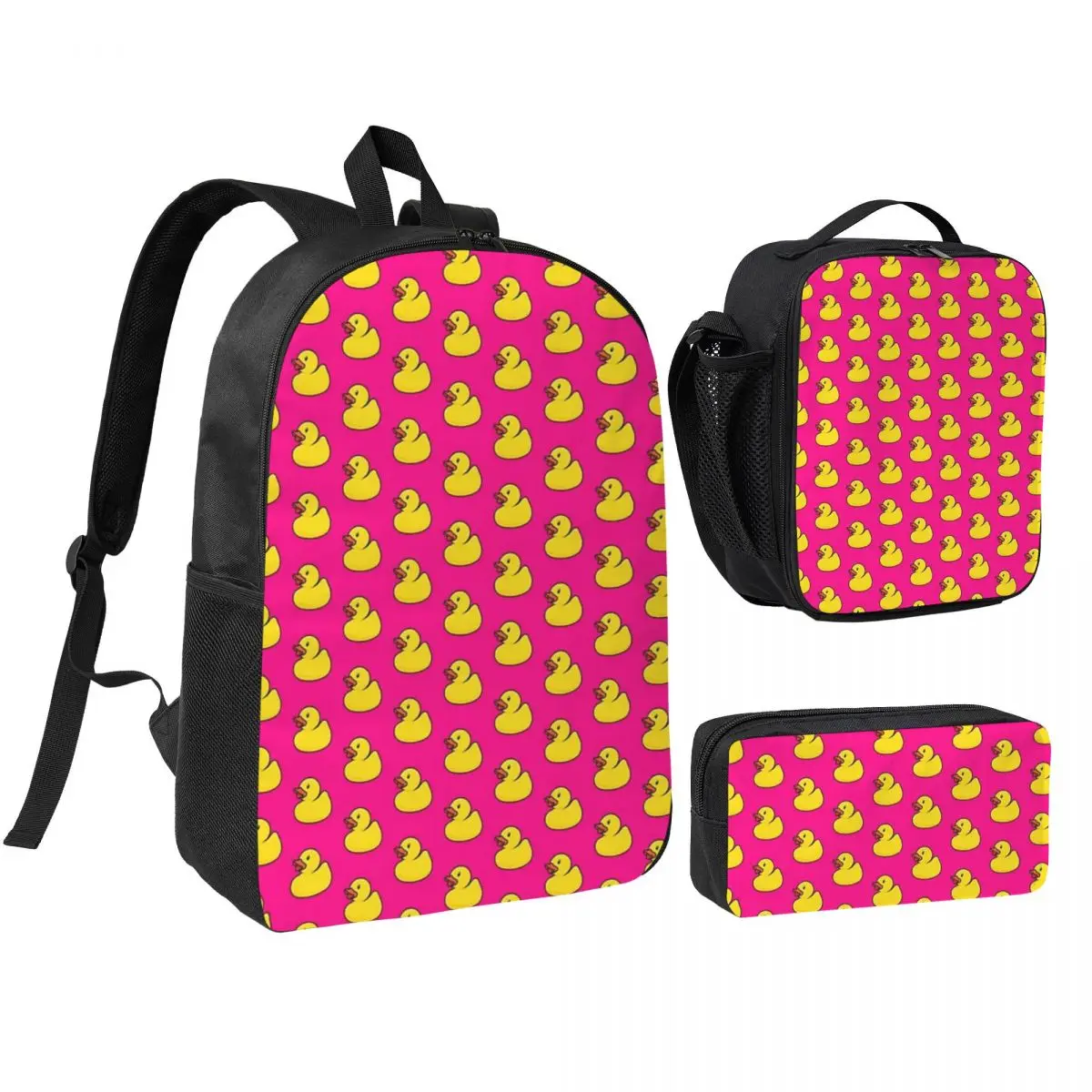 Rubber Duck In Hot Pink Backpack Student Boys Girls BookBag School Bag Laptop Shoulder Bags 3ps Insulated Lunch Bag Pencil Case
Rubber Duck In Hot Pink Backpack Student Boys Girls BookBag School Bag Laptop Shoulder Bags 3ps Insulated Lunch Bag Pencil Case