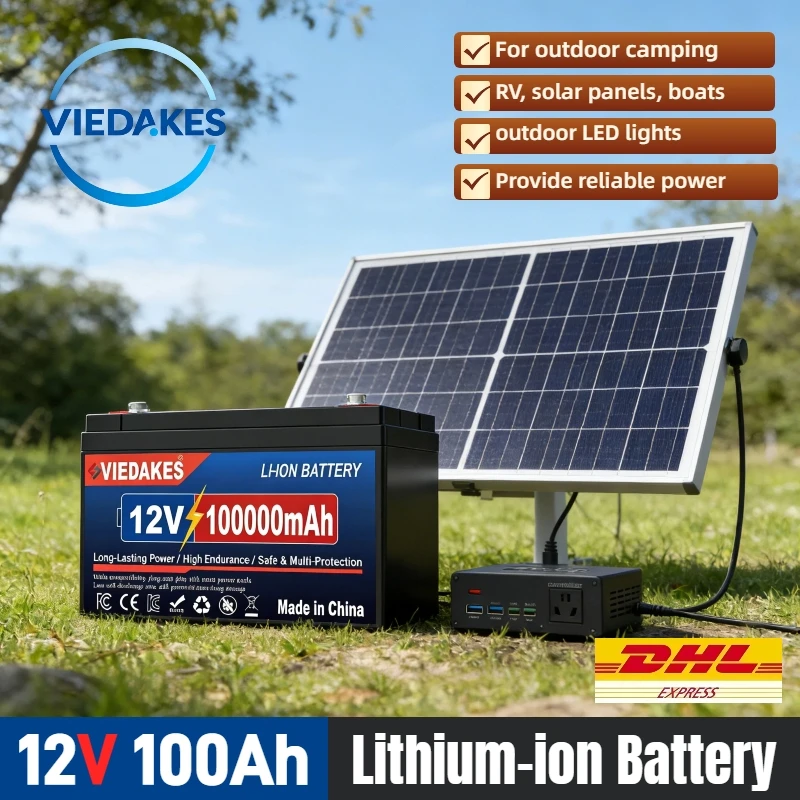 Аккумулятор LiFePO4 12В 100Ач, перезаряжаемый литиевый аккумулятор с защитой BMS для солнечных систем, автодомов, кемпинга и аварийного резервного питания
Аккумулятор LiFePO4 12В 100Ач, перезаряжаемый литиевый аккумулятор с защитой BMS для солнечных систем, автодомов, кемпинга и аварийного резервного питания